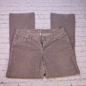 2/$20 Greige Mid-waist Bootcut Corduroy Pants